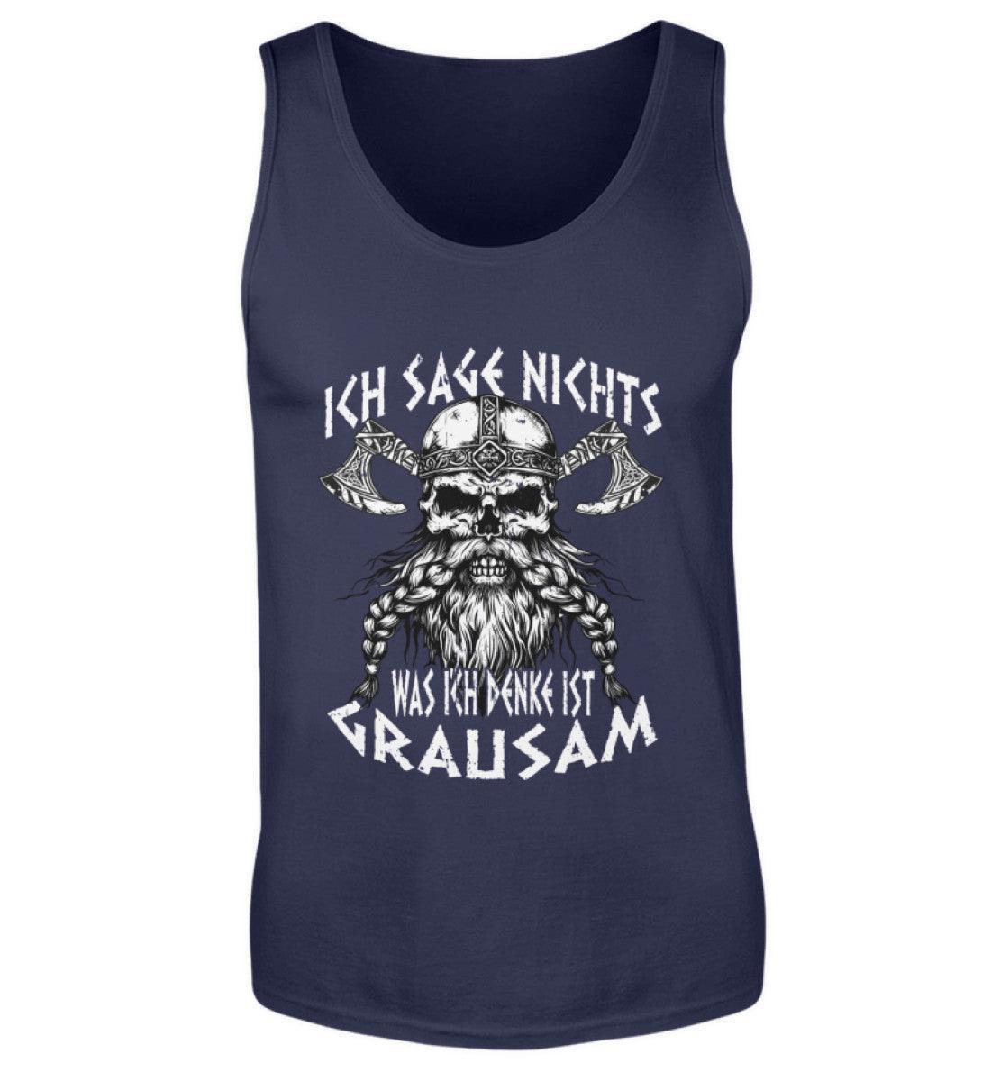 Lustiges Wikinger-Tanktop "Ich sage nichts, was ich denke ist grausam" - Nordic Viking Wear