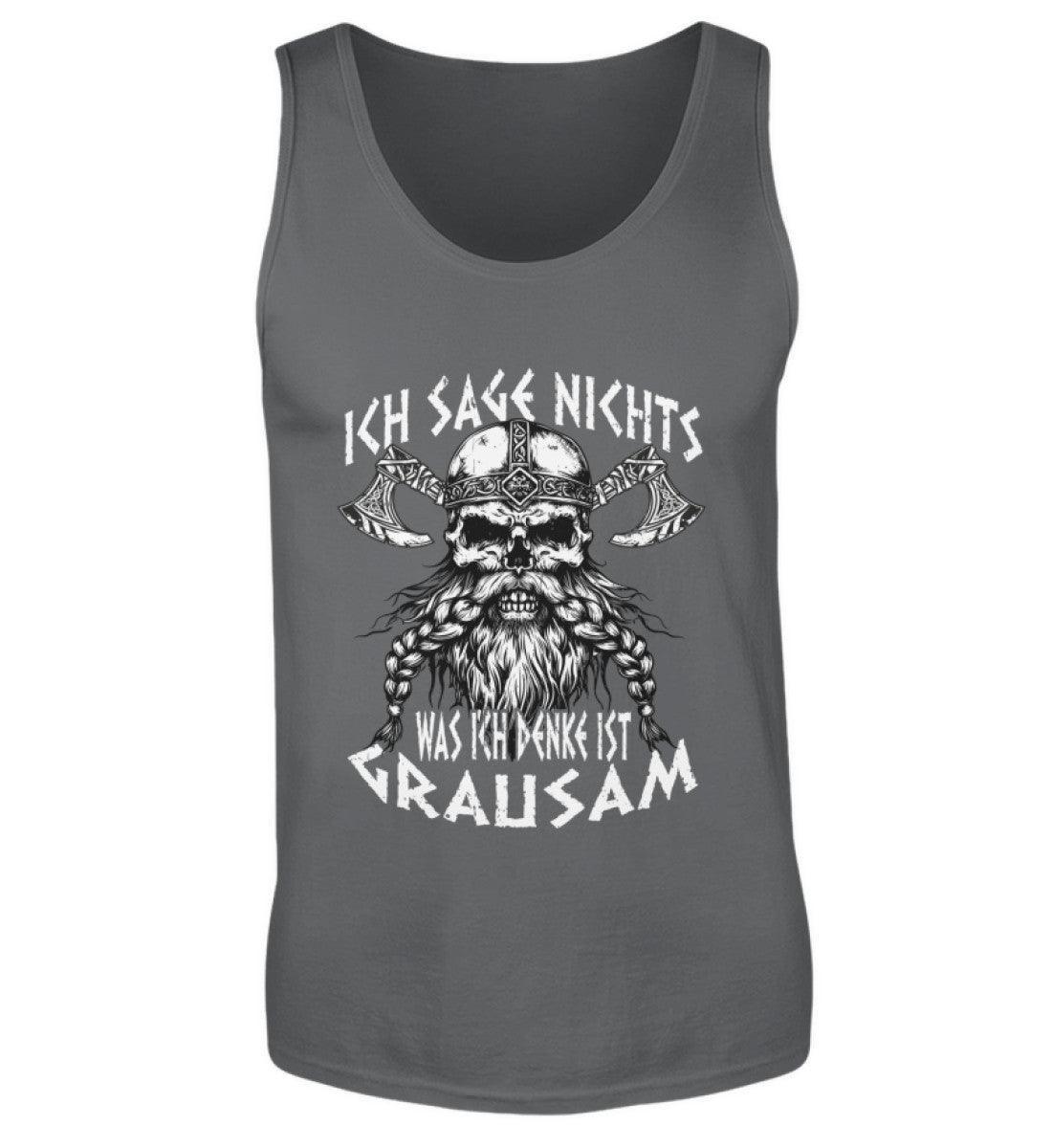 Lustiges Wikinger-Tanktop "Ich sage nichts, was ich denke ist grausam" - Nordic Viking Wear