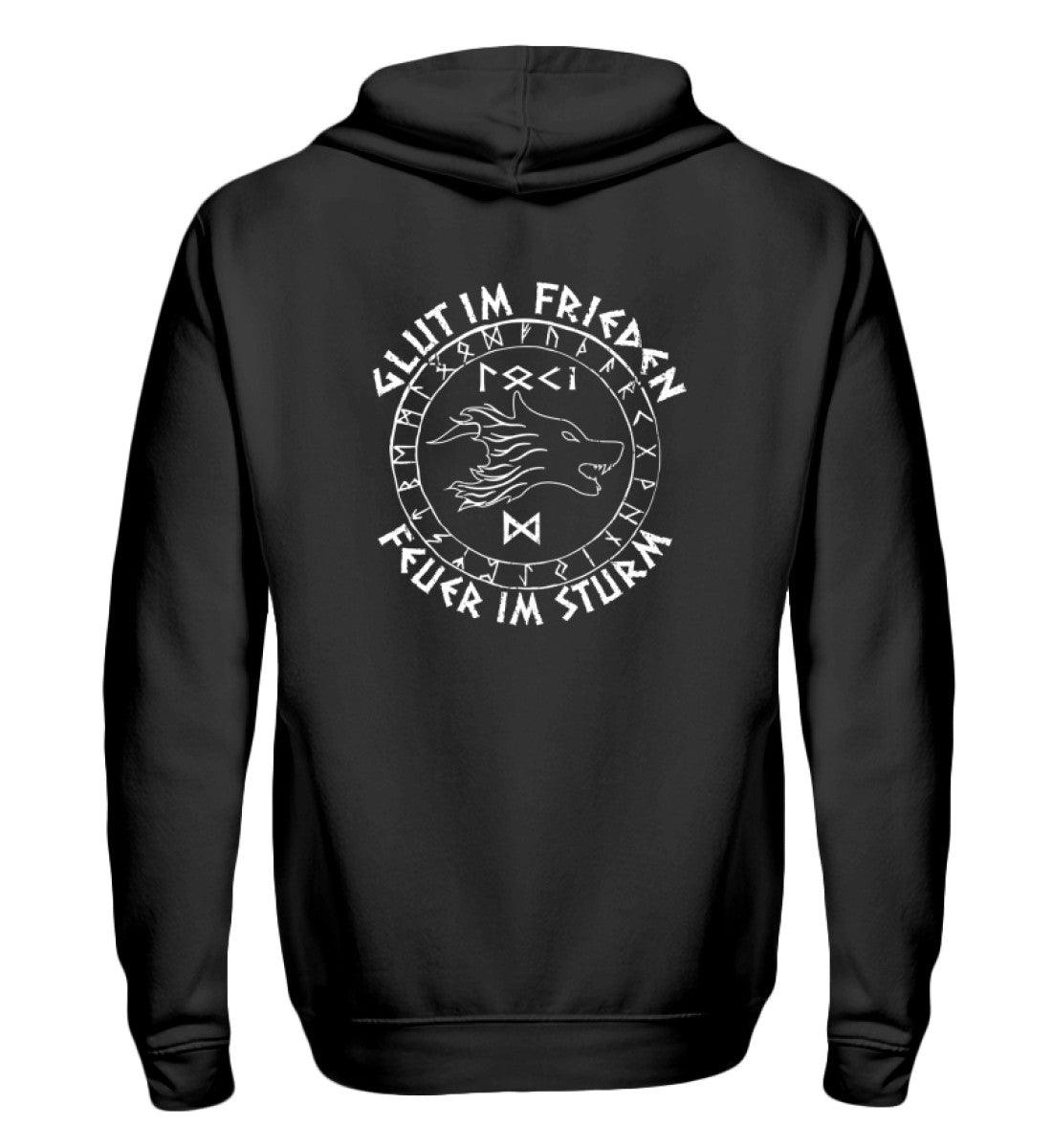 🔥 Glut im Frieden, Feuer im Sturm – Wikinger-Zipp-Hoodie für Krieger 🔥 - Nordic Viking Wear
