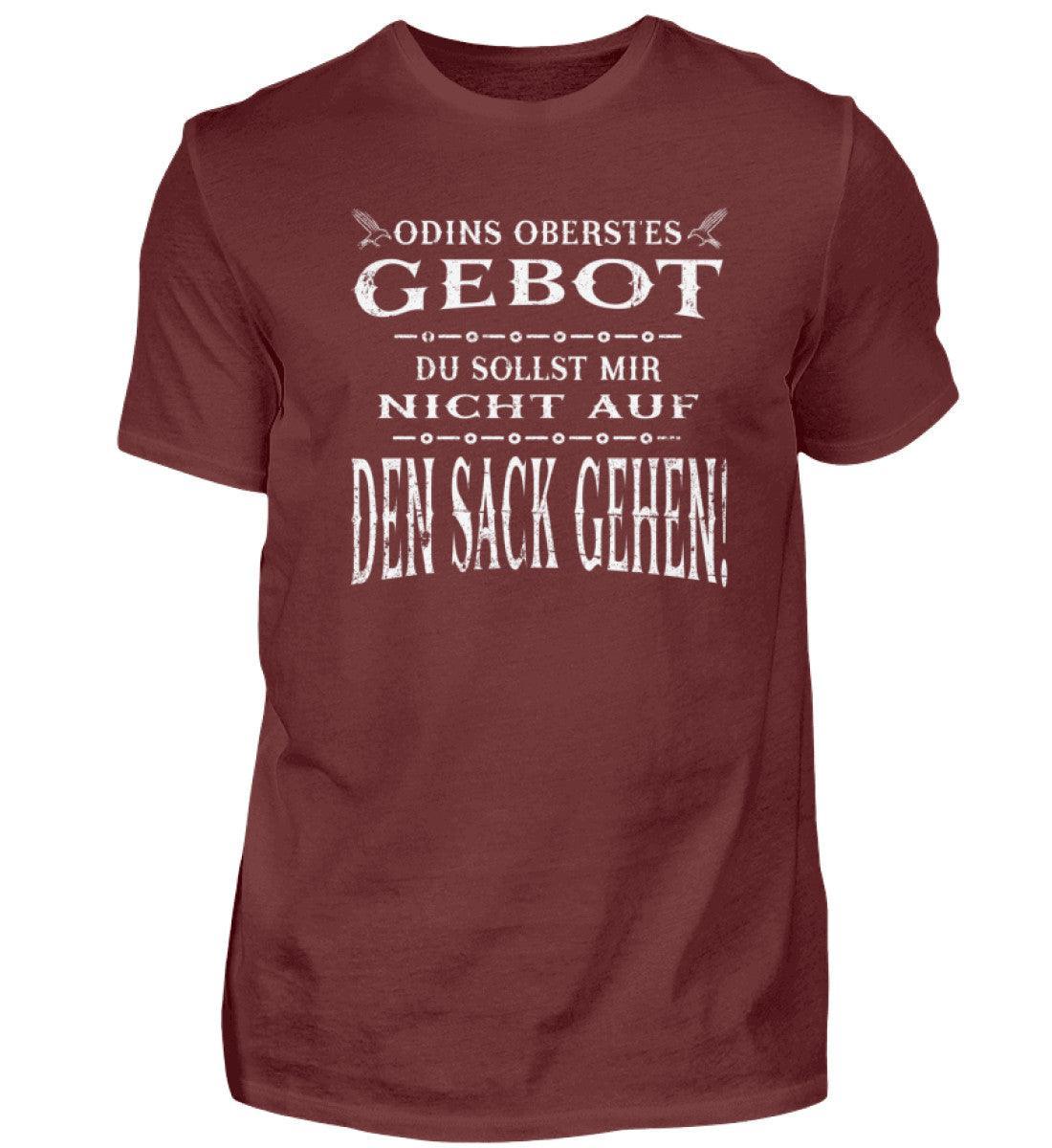 Lustiges Wikinger Premiumshirt - "Odins Oberstes Gebot: Du Sollst Mir Nicht Auf Den Sack Gehen!" - Nordic Viking Wear