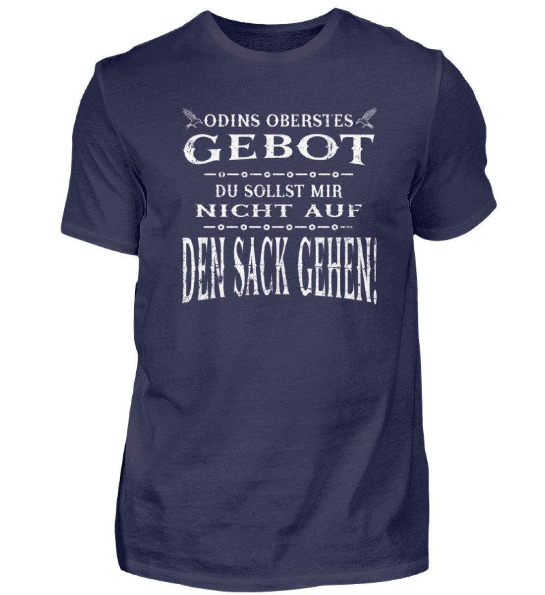 Lustiges Wikinger Premiumshirt - "Odins Oberstes Gebot: Du Sollst Mir Nicht Auf Den Sack Gehen!" - Nordic Viking Wear