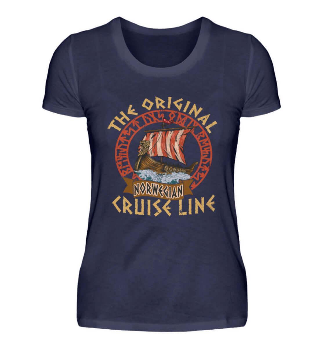 Damen Premium T-Shirt „The Original Norwegian Cruise Line“ – Ein Tribut an die wahren Entdecker - Nordic Viking Wear