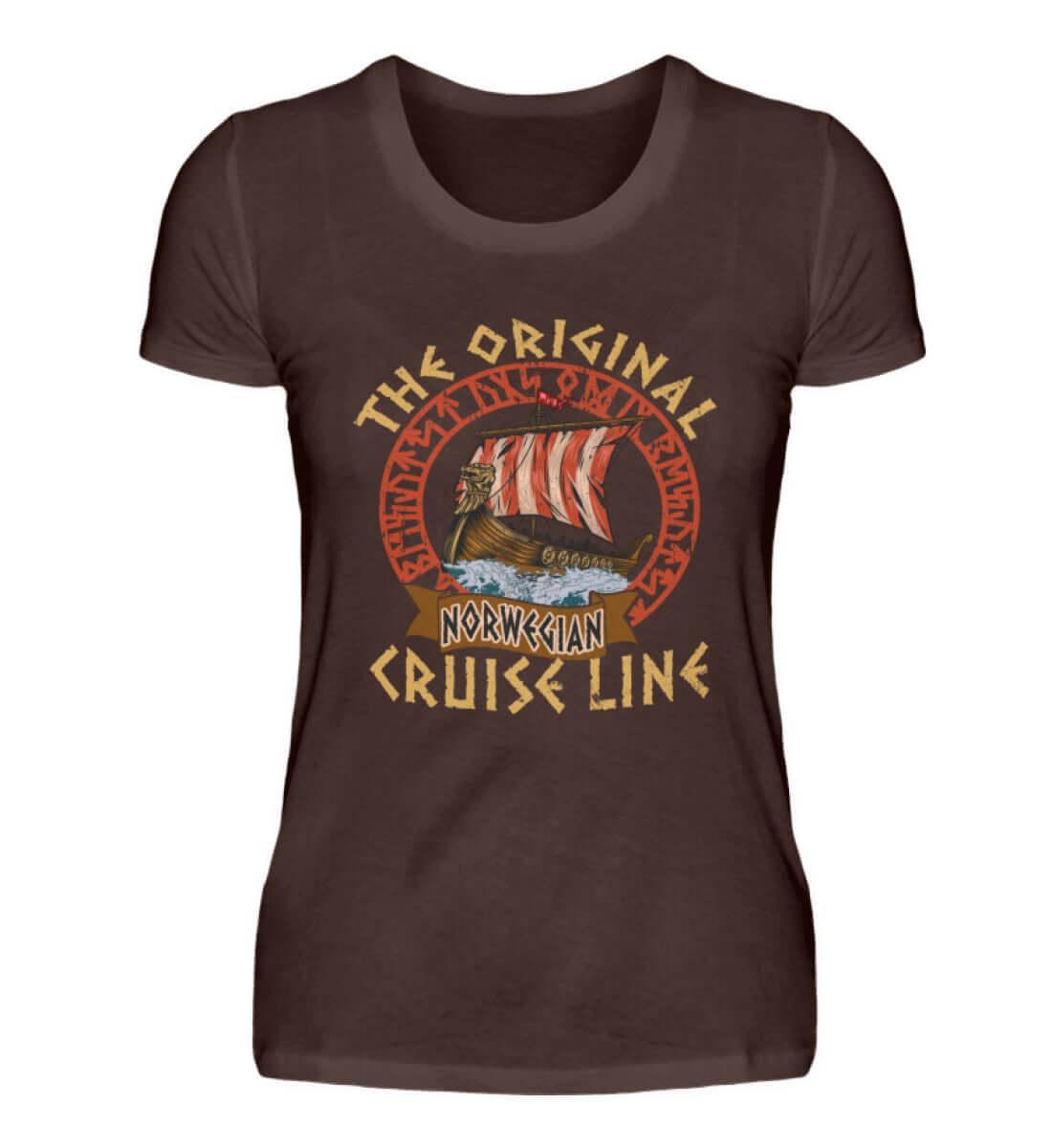 Damen Premium T-Shirt „The Original Norwegian Cruise Line“ – Ein Tribut an die wahren Entdecker - Nordic Viking Wear