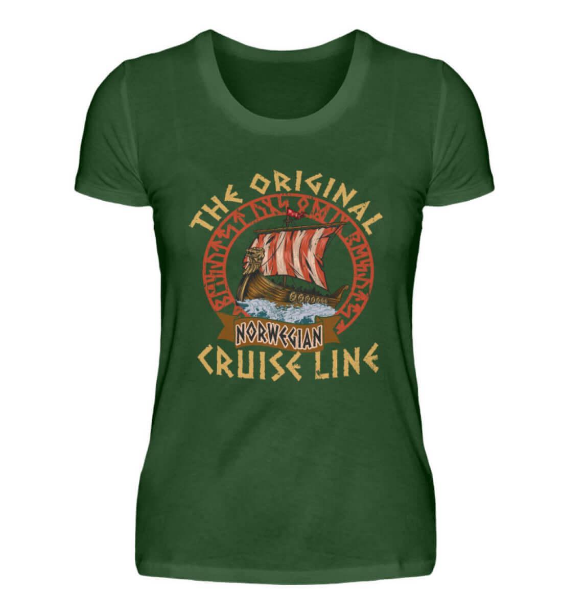 Damen Premium T-Shirt „The Original Norwegian Cruise Line“ – Ein Tribut an die wahren Entdecker - Nordic Viking Wear