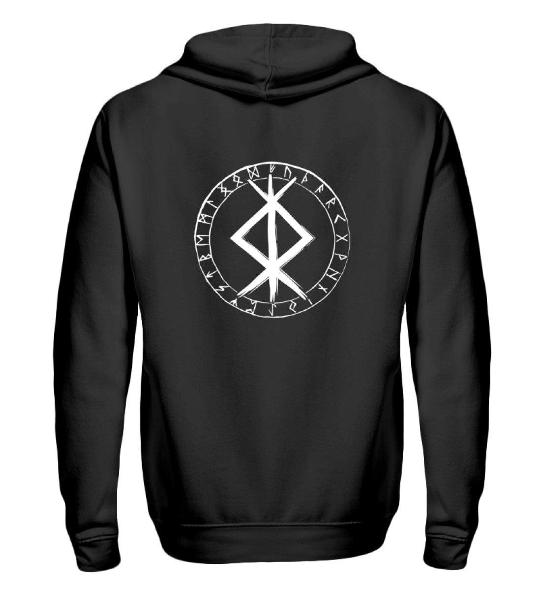 ⚔️ Zipp-Hoodie "Runen Schutzsymbol" – Nordische Kraft & Wikinger-Spirit ⚔️ - Nordic Viking Wear