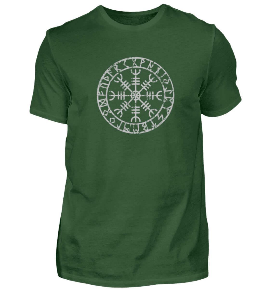 "Aegishjalmur Helm of Awe" Wikinger-Premiumshirt – Schutz und Macht in Runenform - Nordic Viking Wear