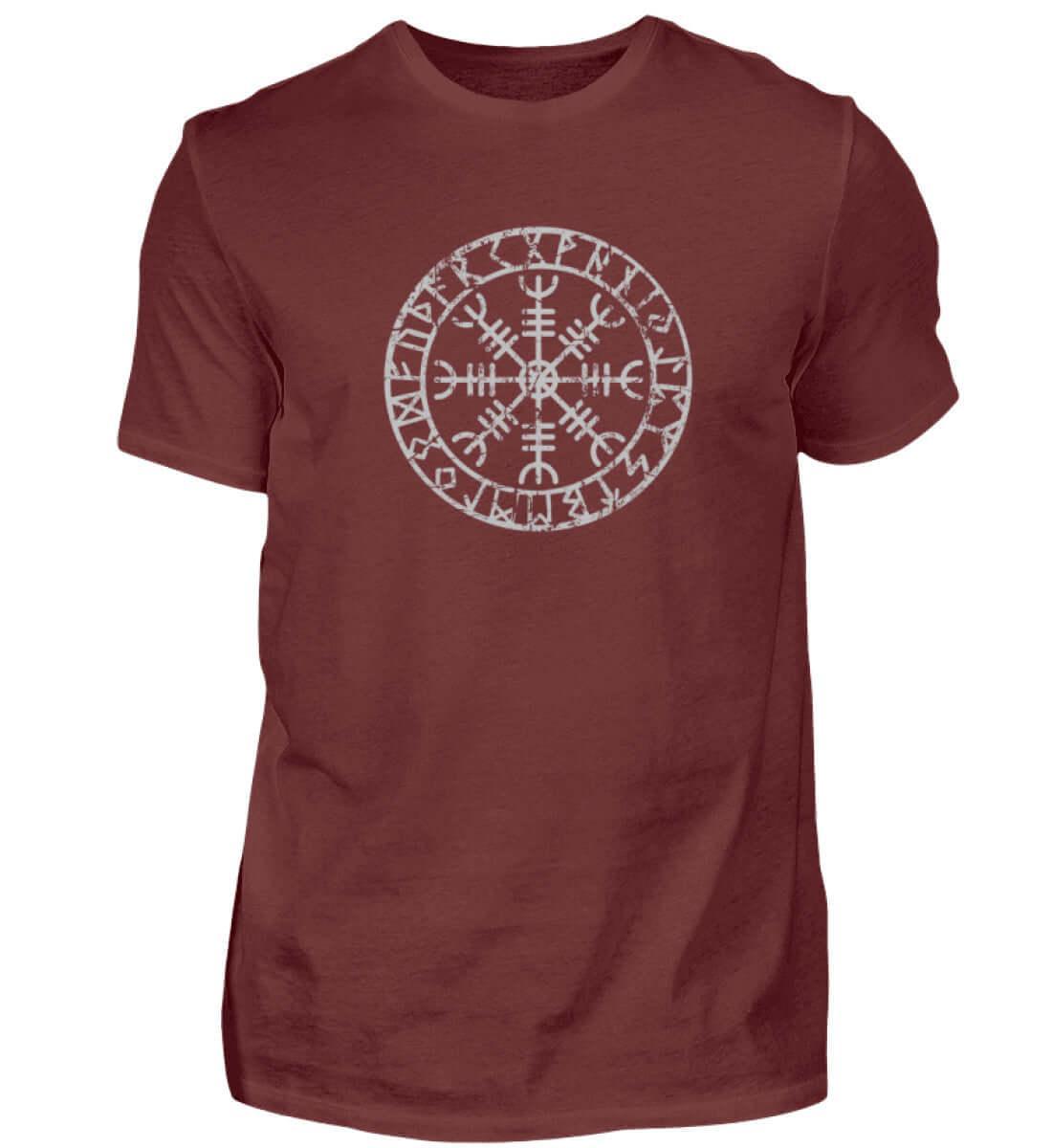 "Aegishjalmur Helm of Awe" Wikinger-Premiumshirt – Schutz und Macht in Runenform - Nordic Viking Wear