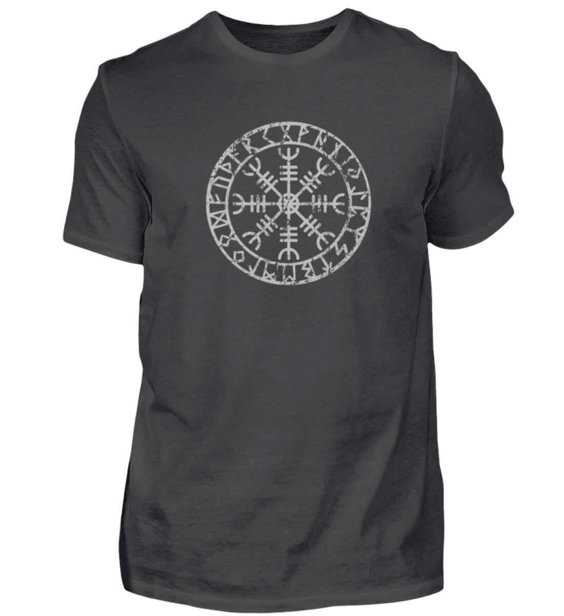 "Aegishjalmur Helm of Awe" Wikinger-Premiumshirt – Schutz und Macht in Runenform - Nordic Viking Wear