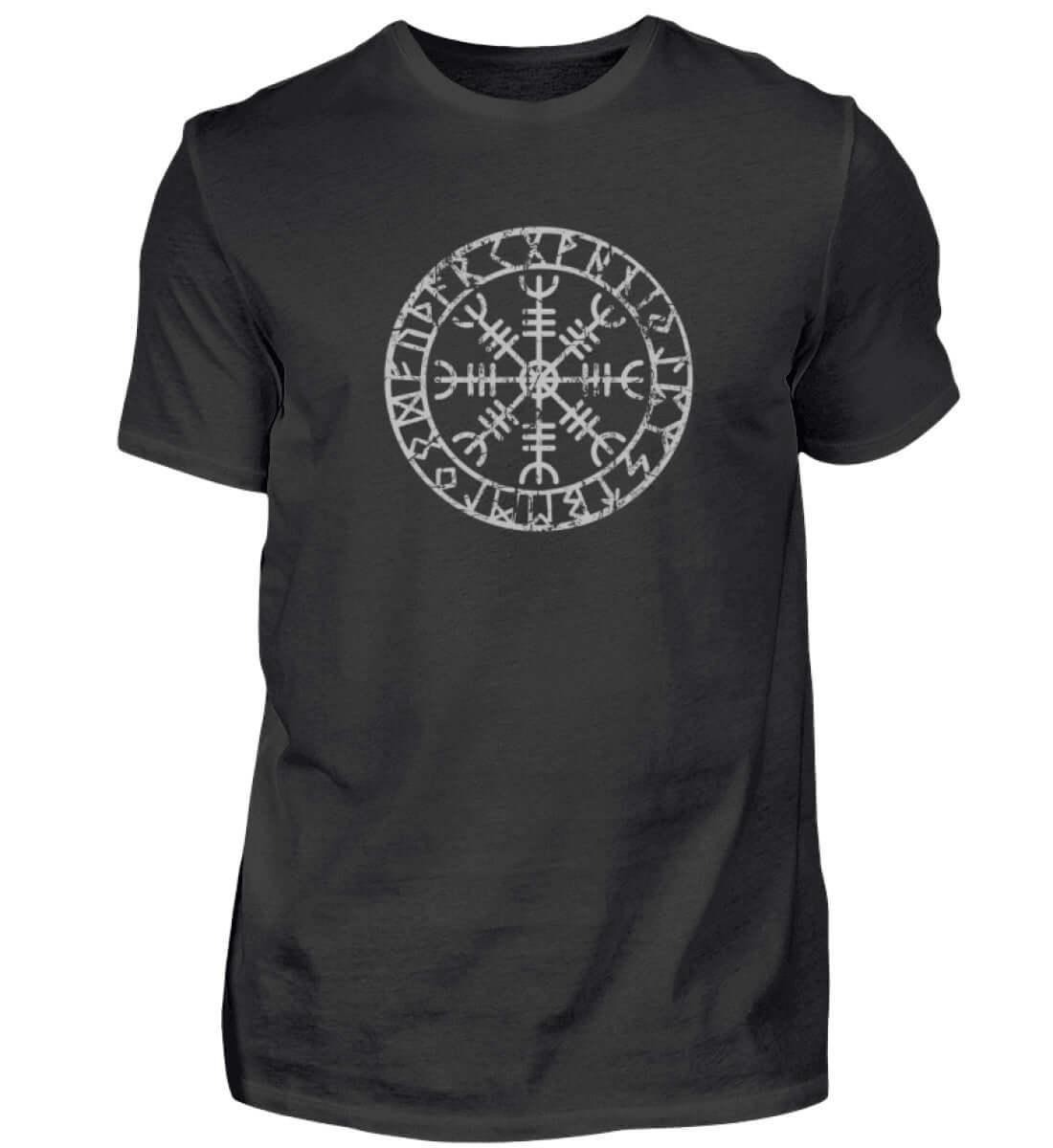 "Aegishjalmur Helm of Awe" Wikinger-Premiumshirt – Schutz und Macht in Runenform - Nordic Viking Wear