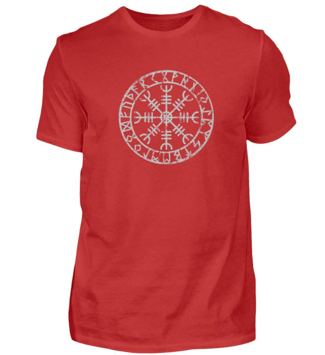 "Aegishjalmur Helm of Awe" Wikinger-Premiumshirt – Schutz und Macht in Runenform - Nordic Viking Wear