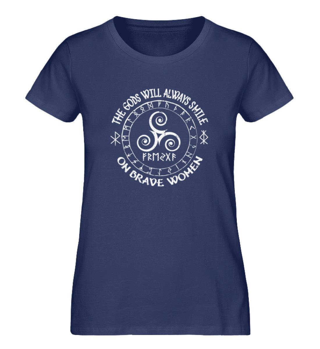 Schildmaiden Expresser Shirt - The Gods Will Always Smile on Brave Women - Wikinger Design" - Nordic Viking Wear