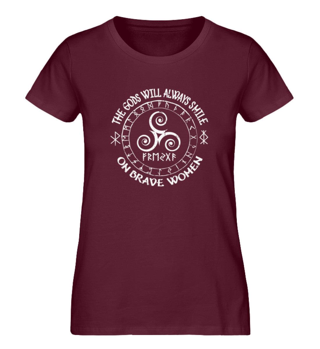 Schildmaiden Expresser Shirt - The Gods Will Always Smile on Brave Women - Wikinger Design" - Nordic Viking Wear