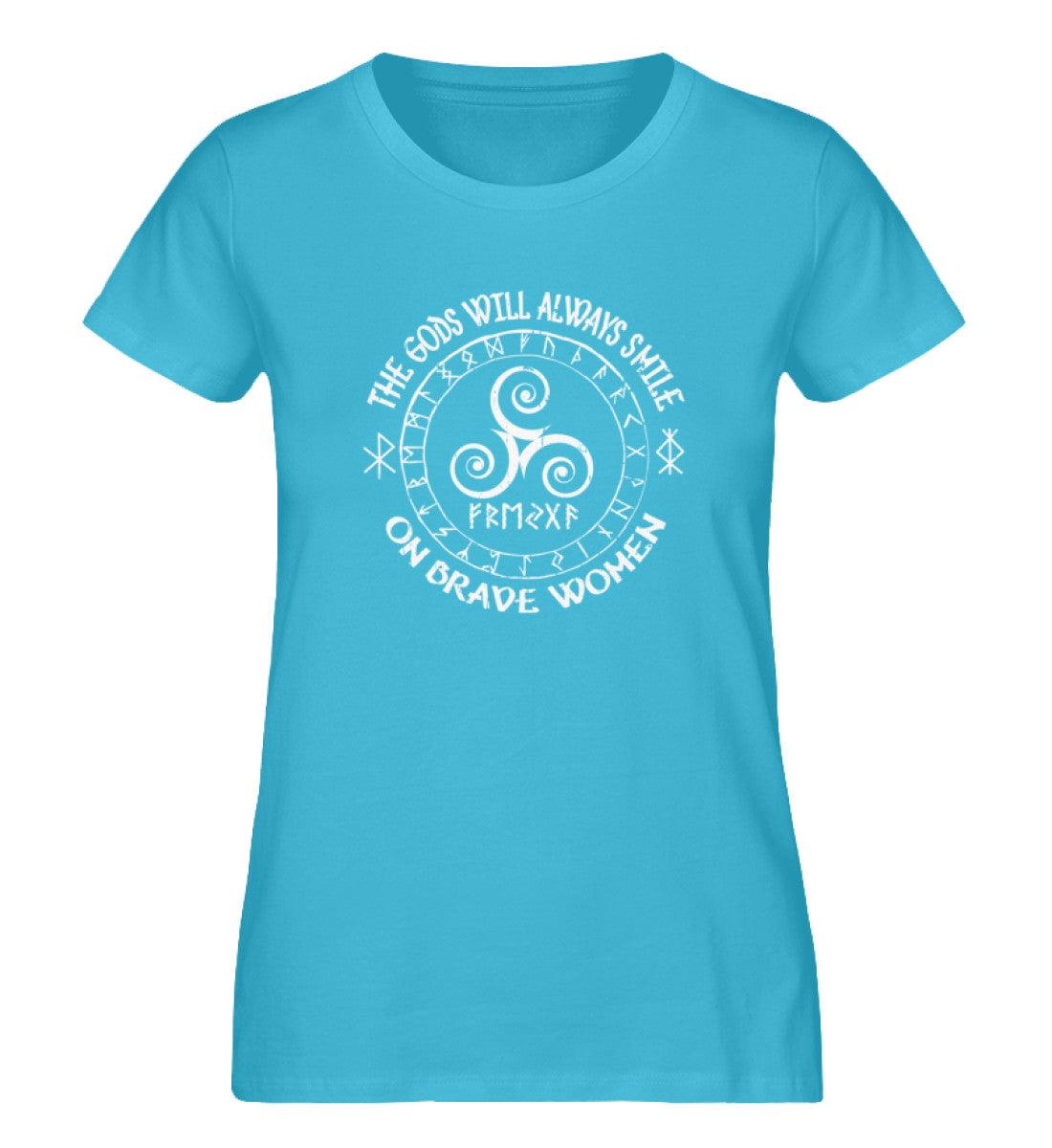 Schildmaiden Expresser Shirt - The Gods Will Always Smile on Brave Women - Wikinger Design" - Nordic Viking Wear