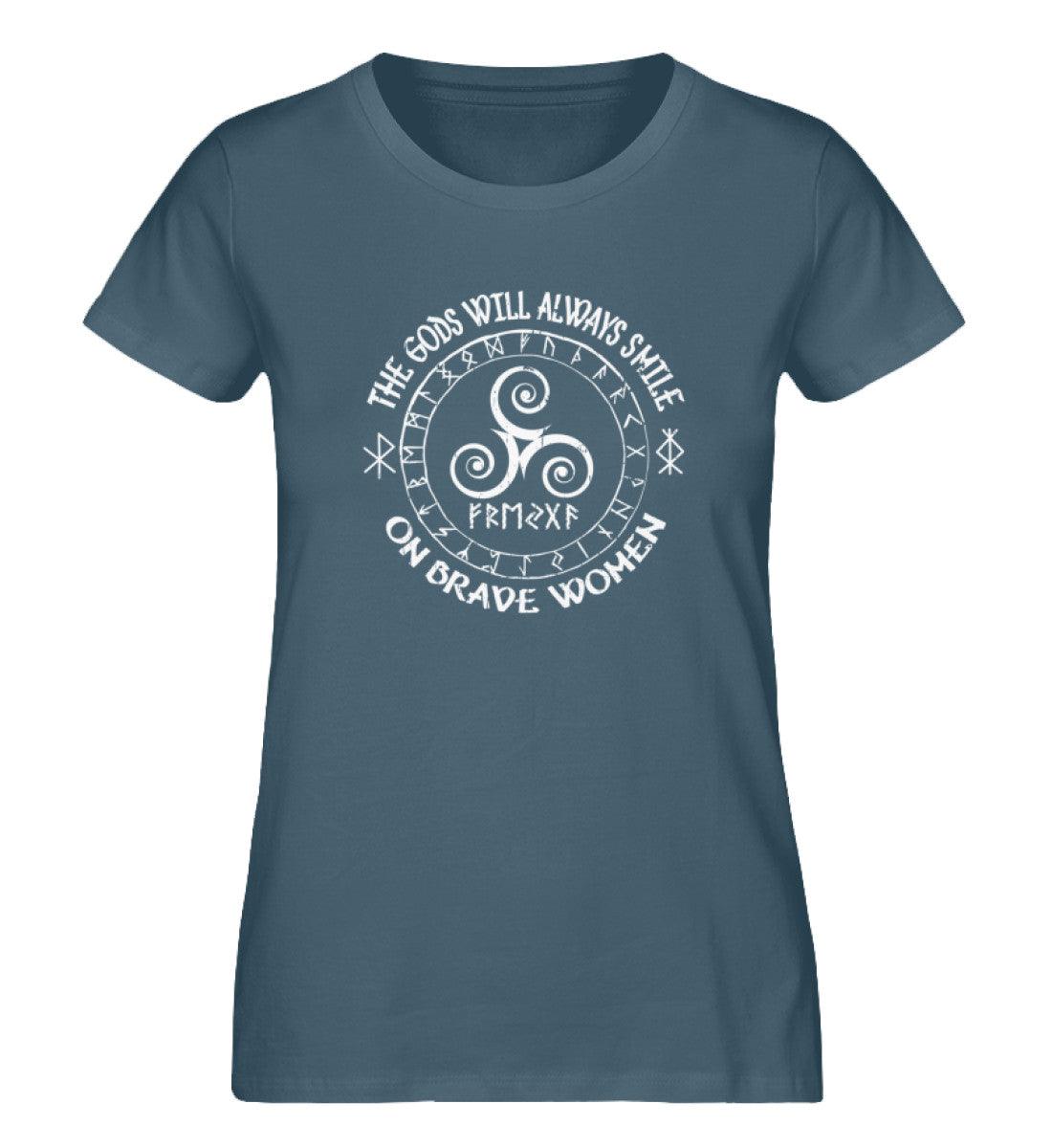Schildmaiden Expresser Shirt - The Gods Will Always Smile on Brave Women - Wikinger Design" - Nordic Viking Wear