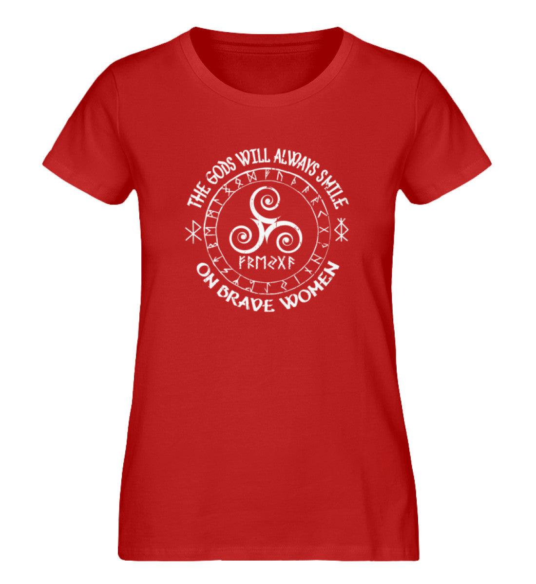 Schildmaiden Expresser Shirt - The Gods Will Always Smile on Brave Women - Wikinger Design" - Nordic Viking Wear