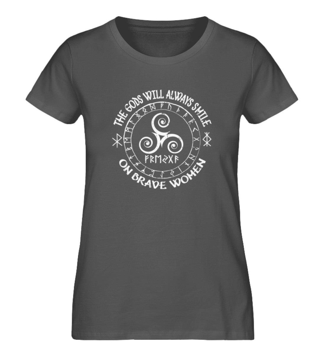 Schildmaiden Expresser Shirt - The Gods Will Always Smile on Brave Women - Wikinger Design" - Nordic Viking Wear