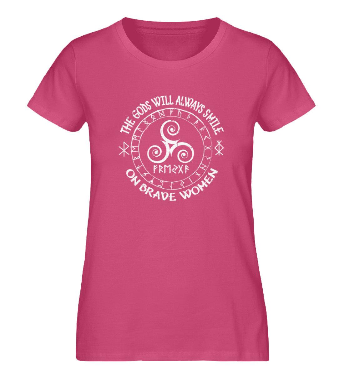 Schildmaiden Expresser Shirt - The Gods Will Always Smile on Brave Women - Wikinger Design" - Nordic Viking Wear