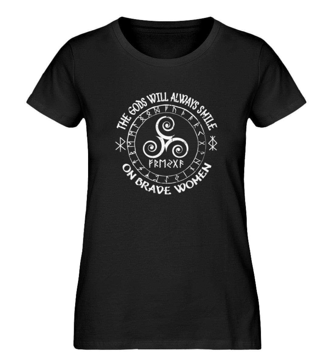 Schildmaiden Expresser Shirt - The Gods Will Always Smile on Brave Women - Wikinger Design" - Nordic Viking Wear