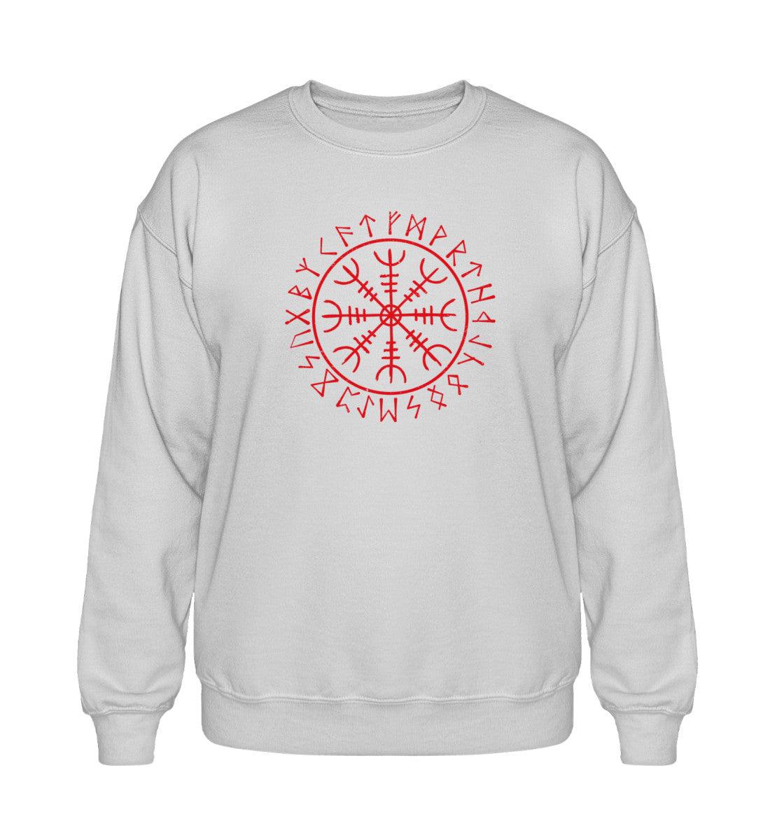 Helm of Awe Heavy Sweatshirt – Nordische Runen & Schutzsymbol der Wikinger - Nordic Viking Wear