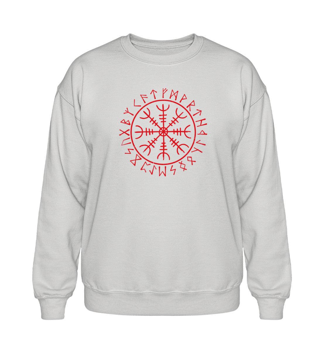 Helm of Awe Heavy Sweatshirt – Nordische Runen & Schutzsymbol der Wikinger - Nordic Viking Wear