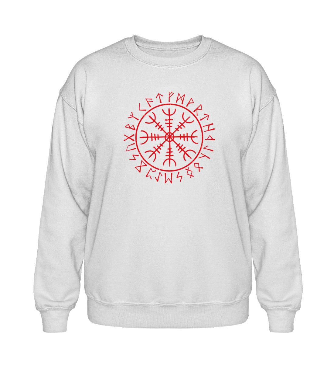 Helm of Awe Heavy Sweatshirt – Nordische Runen & Schutzsymbol der Wikinger - Nordic Viking Wear