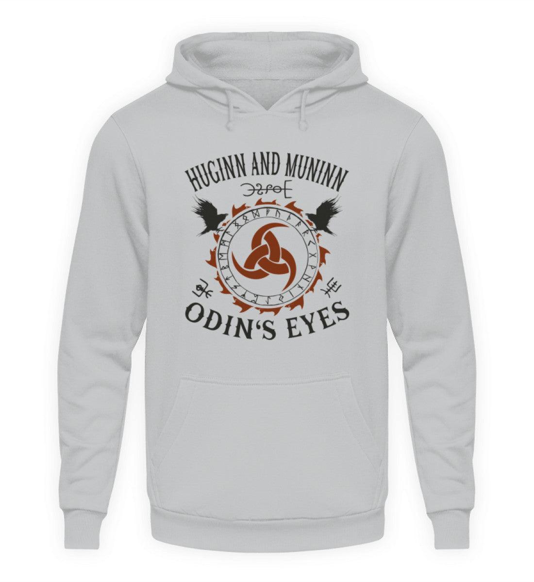 Wikinger Hoodie mit Odins Gjallarhorn, Runenkreis & Raben - Huginn und Muninn Design - Nordische Mythologie Pullover - Nordic Viking Wear