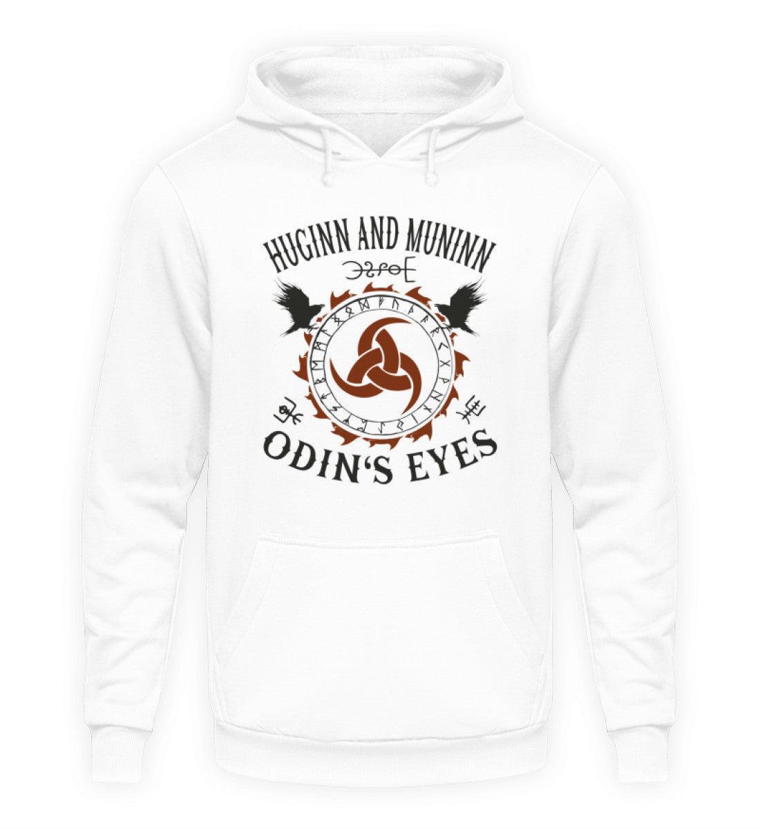 Wikinger Hoodie mit Odins Gjallarhorn, Runenkreis & Raben - Huginn und Muninn Design - Nordische Mythologie Pullover - Nordic Viking Wear
