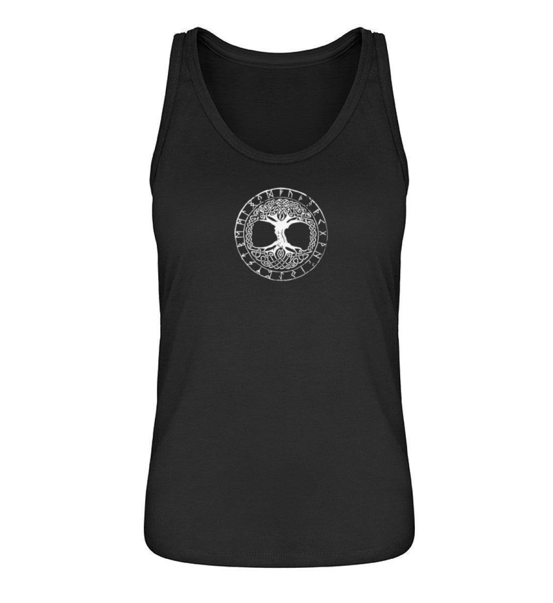 Yggdrasil und Runenkreis Schildmaiden Tanktop – Mystisches Nordisches Baum des Lebens - Nordic Viking Wear