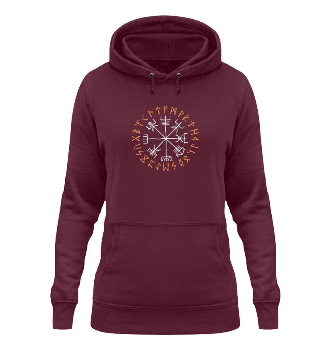 Schildmaiden Hoodie Vegvisir - Kompass Runen Symbol Tee - Nordischer Navigationspfad Pullover - Nordic Viking Wear