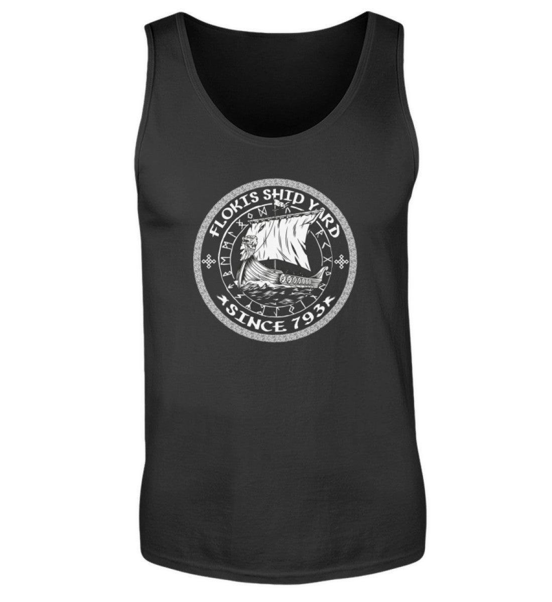 Wikinger Tank Top „Floki's Ship Yard – Since 793“ – Ehre die Meisterwerke des legendären Schiffbauers - Nordic Viking Wear