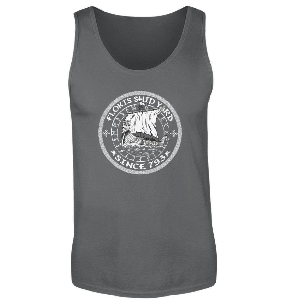 Wikinger Tank Top „Floki's Ship Yard – Since 793“ – Ehre die Meisterwerke des legendären Schiffbauers - Nordic Viking Wear