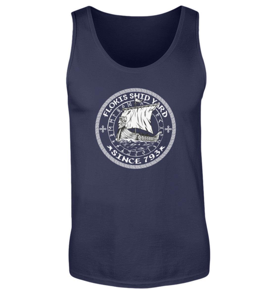 Wikinger Tank Top „Floki's Ship Yard – Since 793“ – Ehre die Meisterwerke des legendären Schiffbauers - Nordic Viking Wear