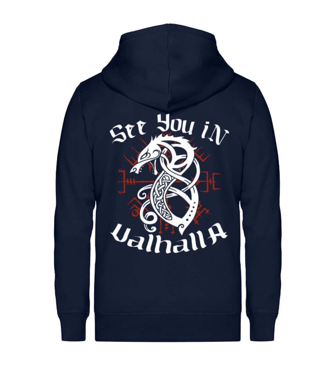 "Fenrir’s Oath" Wikinger-Zip-Hoodie – "See You in Valhalla" - Nordic Viking Wear