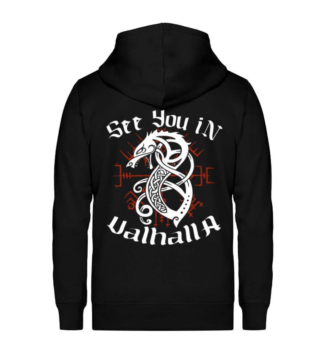 "Fenrir’s Oath" Wikinger-Zip-Hoodie – "See You in Valhalla" - Nordic Viking Wear