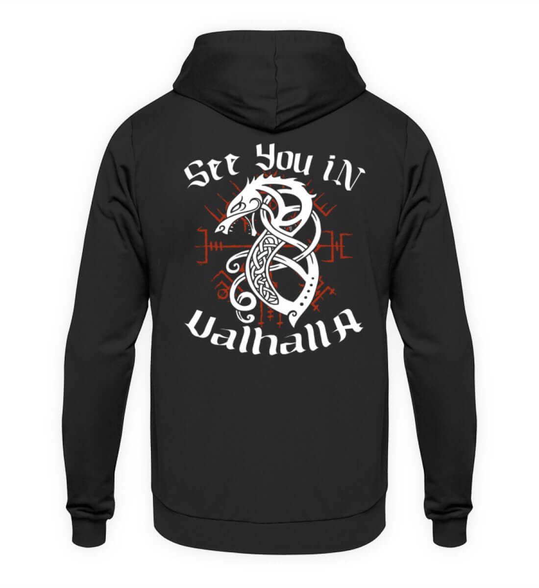 "Fenrir’s Oath" Wikinger-Hoodie – "See You in Valhalla" - Nordic Viking Wear