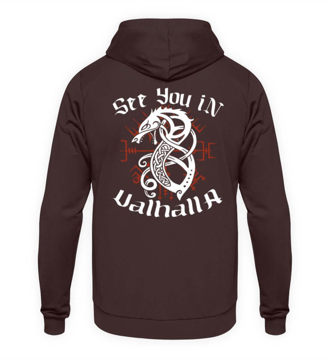 "Fenrir’s Oath" Wikinger-Hoodie – "See You in Valhalla" - Nordic Viking Wear