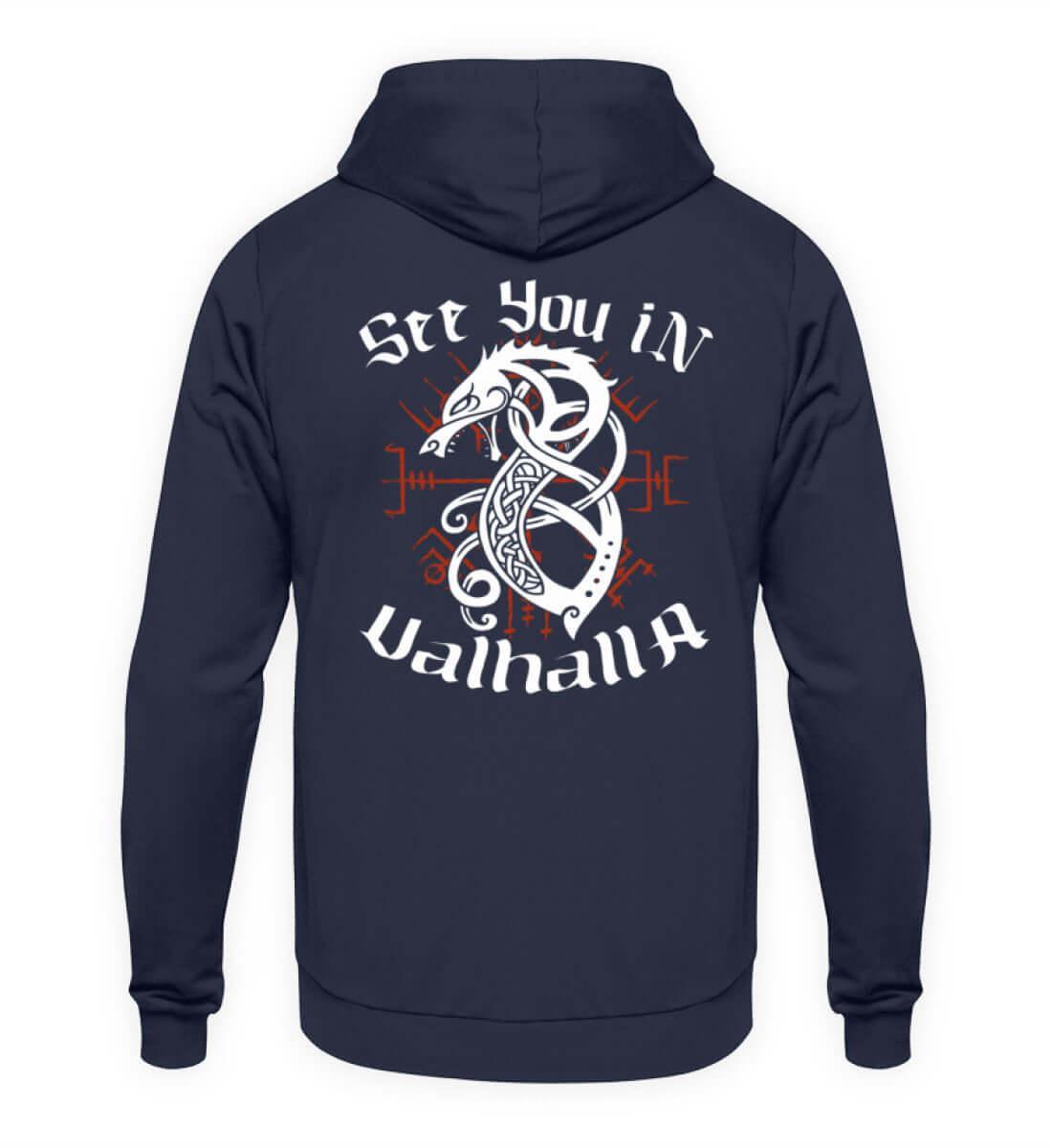 "Fenrir’s Oath" Wikinger-Hoodie – "See You in Valhalla" - Nordic Viking Wear
