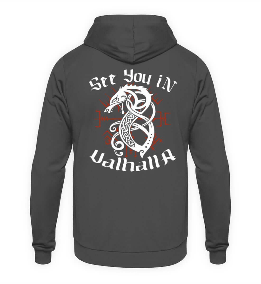 "Fenrir’s Oath" Wikinger-Hoodie – "See You in Valhalla" - Nordic Viking Wear