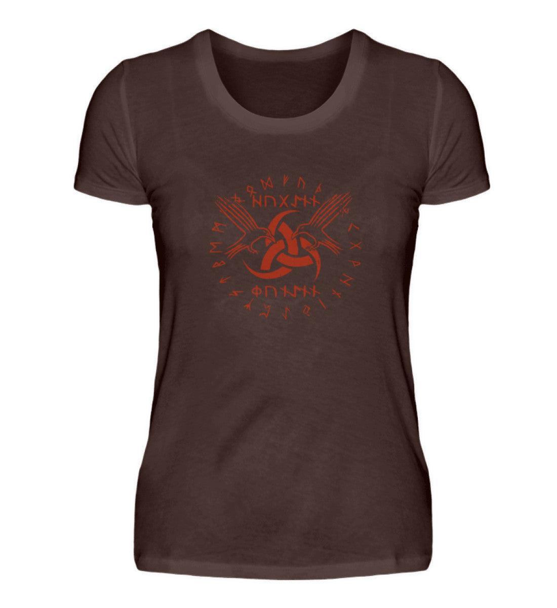Schildmaiden-Premiumshirt "Odins Boten" - Huginn und Muninn mit Gjallarhorn - Nordic Viking Wear