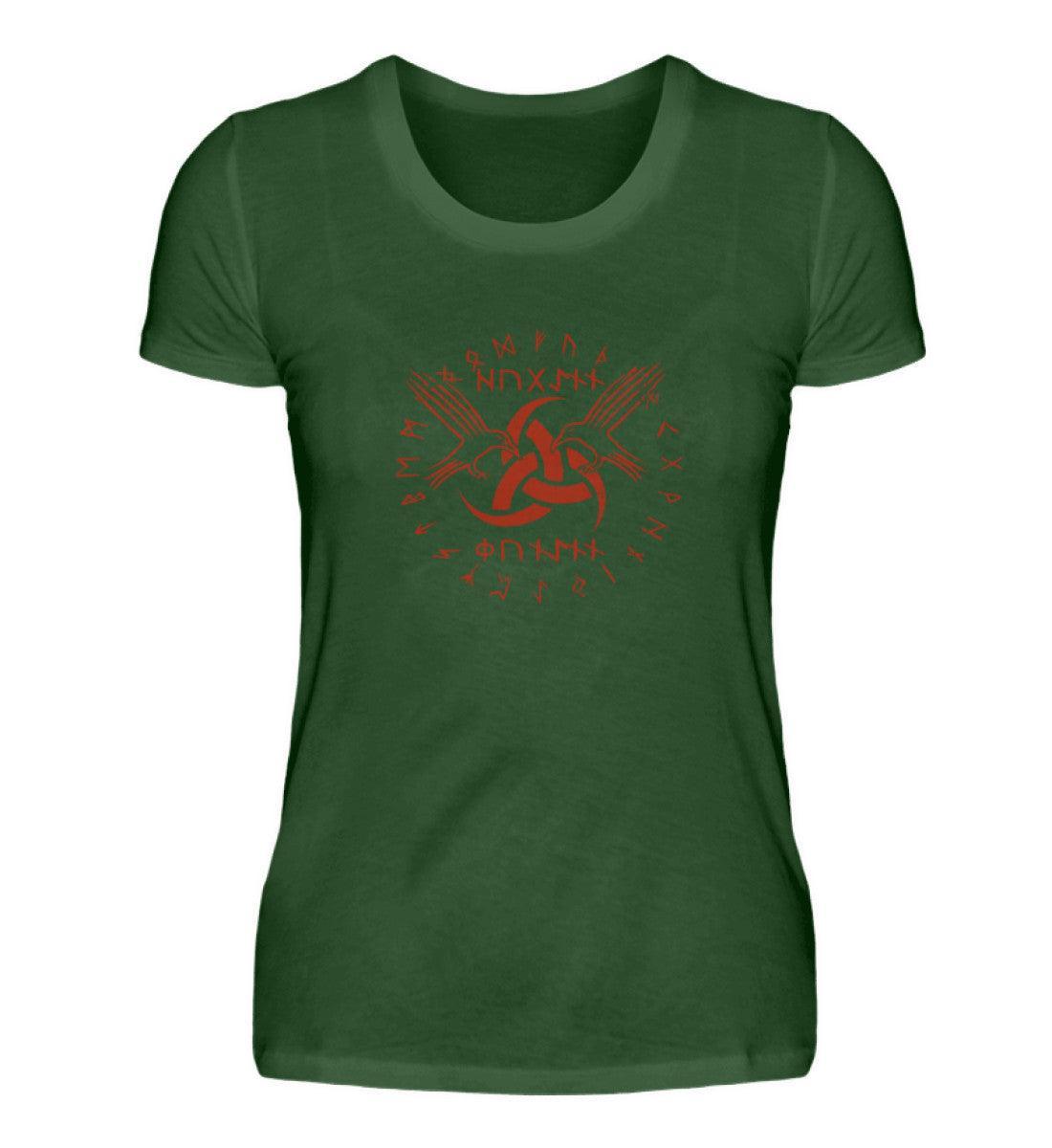 Schildmaiden-Premiumshirt "Odins Boten" - Huginn und Muninn mit Gjallarhorn - Nordic Viking Wear