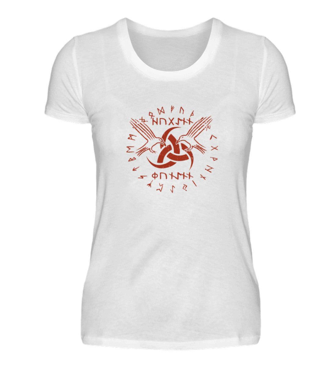 Schildmaiden-Premiumshirt "Odins Boten" - Huginn und Muninn mit Gjallarhorn - Nordic Viking Wear