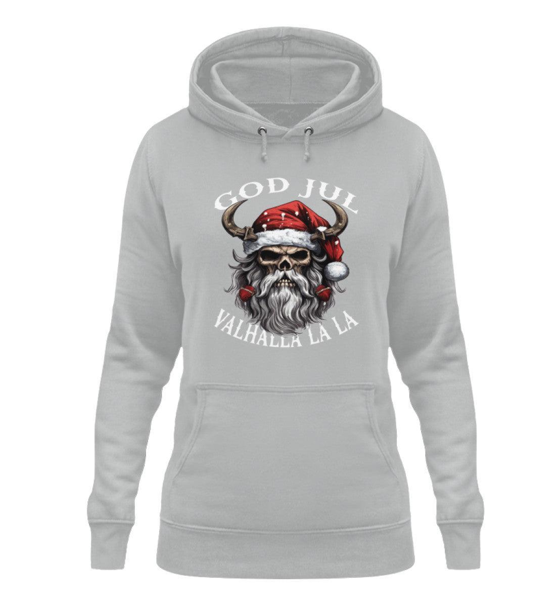 Lustiges Weihnachts Schildmaiden Hoodie "God Jul Valhalla La La" - Nordic Viking Wear