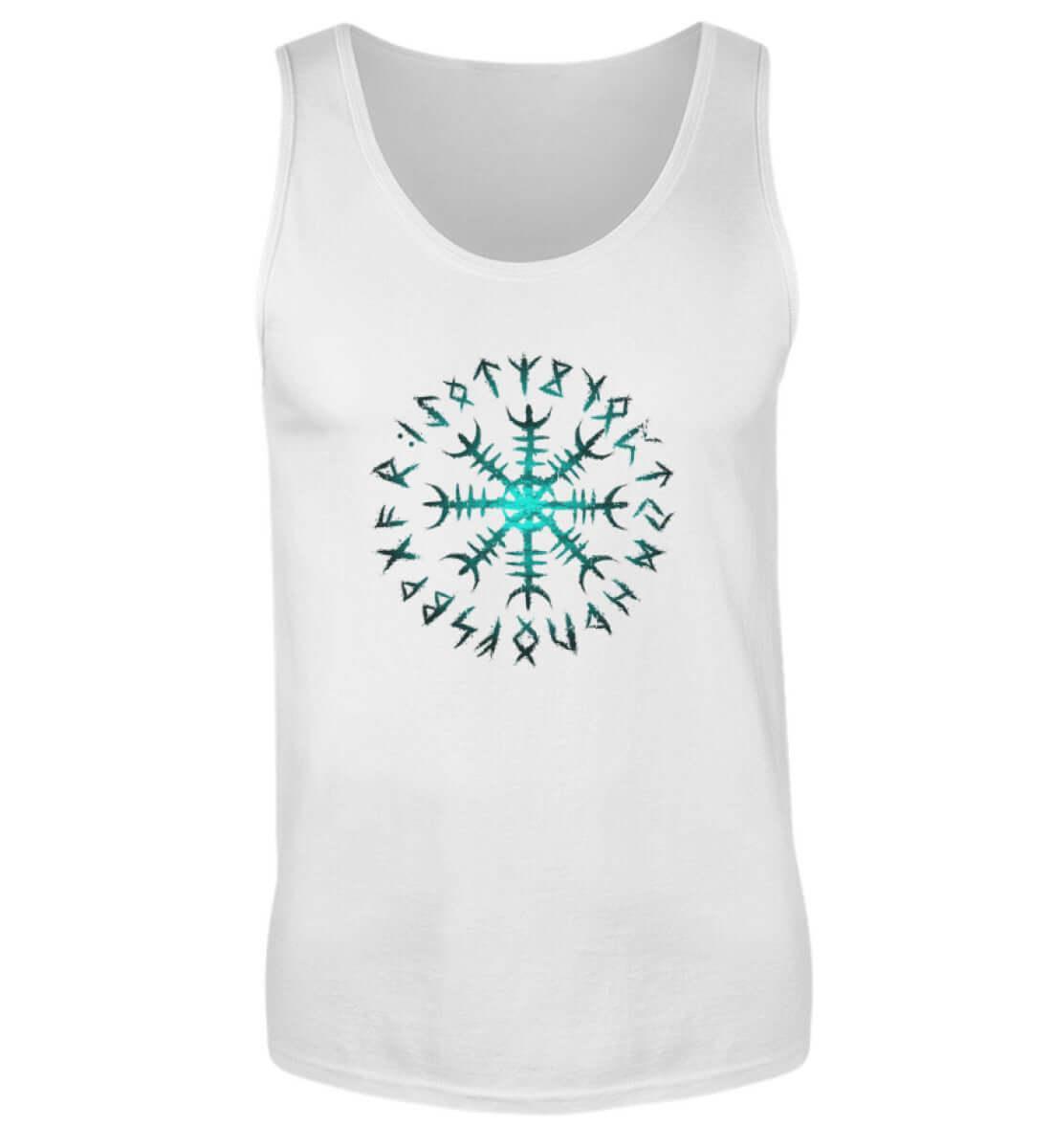Wikinger Helm des Schreckens Tanktop – Mystischer Runenkreis - Nordic Viking Wear