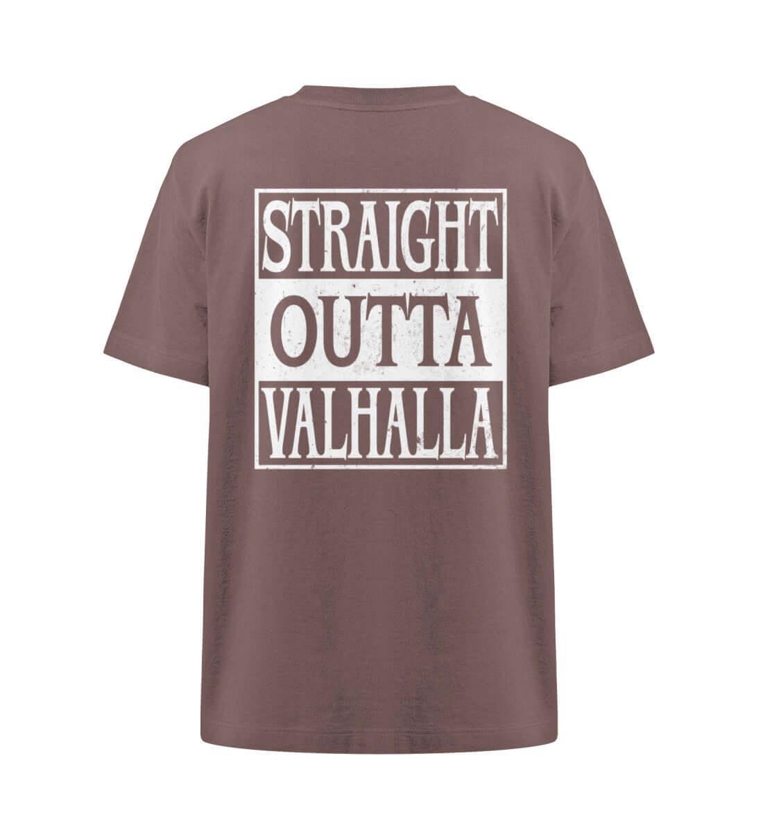 "Straight Outta Valhalla" Wikinger Heavy Oversized Shirt – Backprint - Nordic Viking Wear