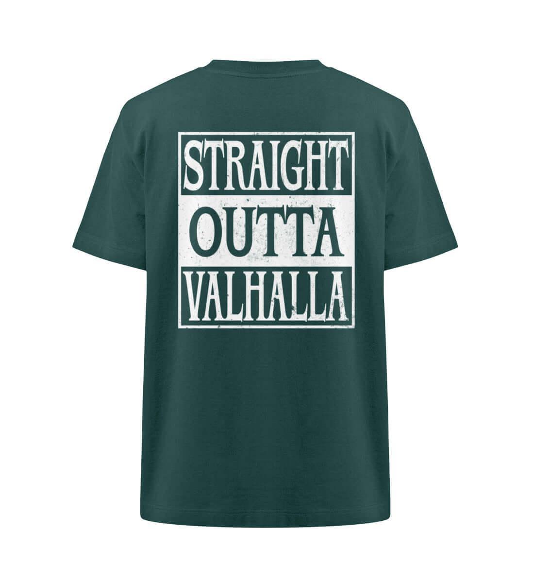 "Straight Outta Valhalla" Wikinger Heavy Oversized Shirt – Backprint - Nordic Viking Wear