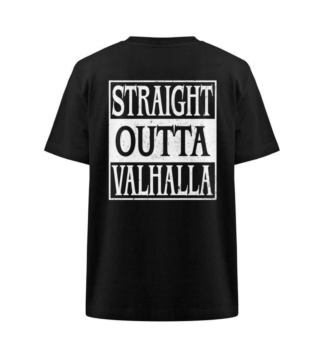 "Straight Outta Valhalla" Wikinger Heavy Oversized Shirt – Backprint - Nordic Viking Wear
