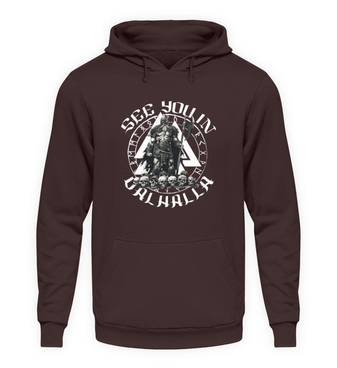 "See You in Valhalla - Wikinger Krieger Hoodie" - Nordic Viking Wear