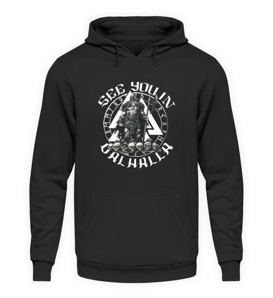 "See You in Valhalla - Wikinger Krieger Hoodie" - Nordic Viking Wear