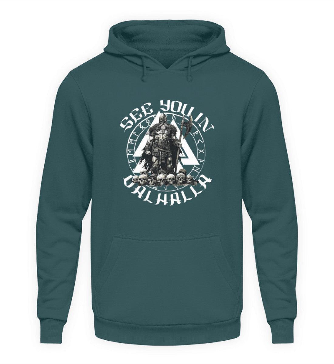 "See You in Valhalla - Wikinger Krieger Hoodie" - Nordic Viking Wear
