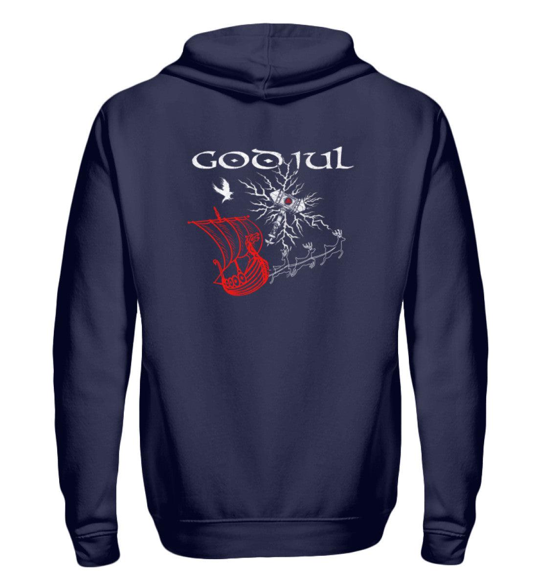 ⚡ Zipp-Hoodie „God Jul – Nordische Weihnachten“ ⚡ - Nordic Viking Wear
